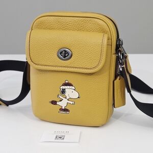 COACH X PEANUTS HERITAGE CROSSBODY BAG WITH SNOOPY MOTIF